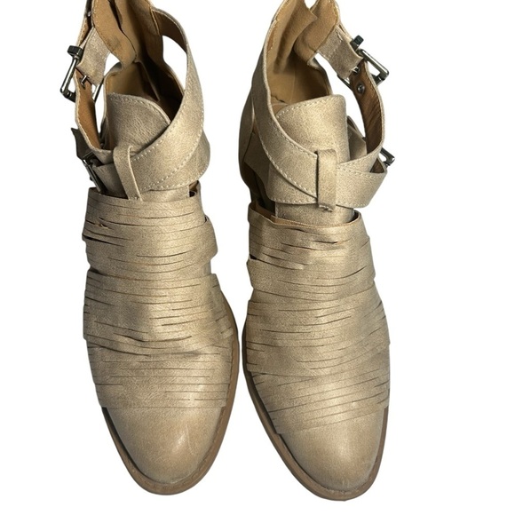 Qupid Womens Heel Bootie Tiber-08 Tan Size 8 Medium - Picture 3 of 11